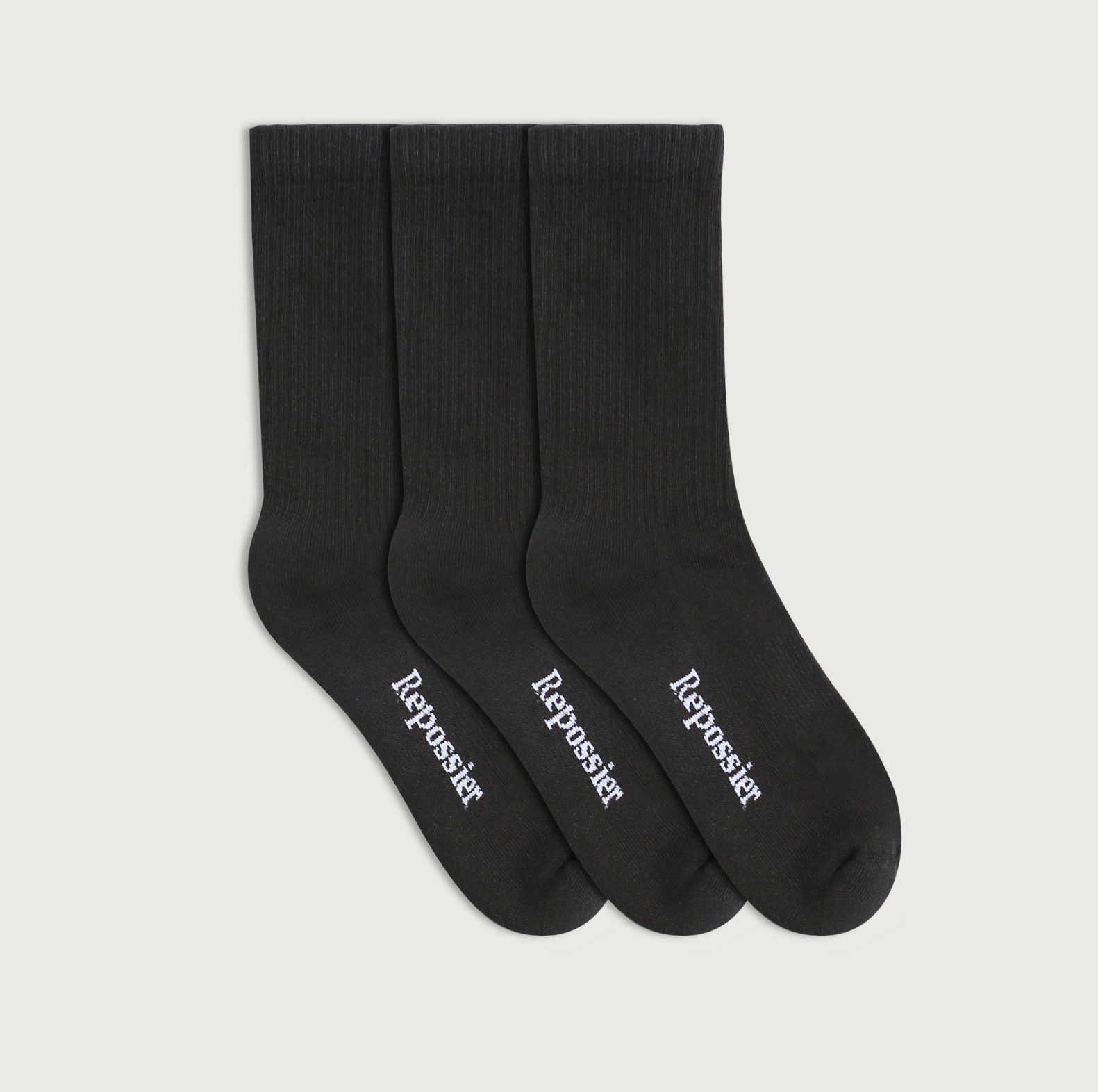 3 Pack Classic Crew Socks - Black