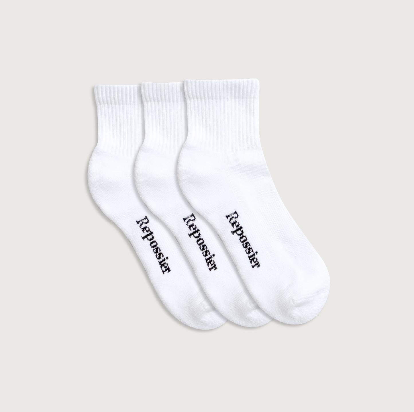 3 Pack Half Crew Socks - White