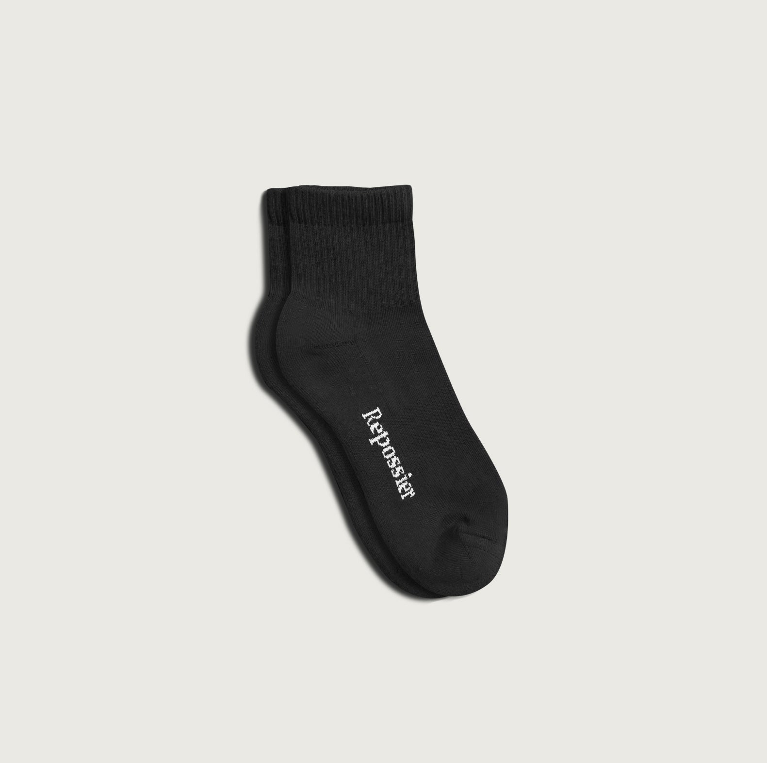 Black Half Crew Socks