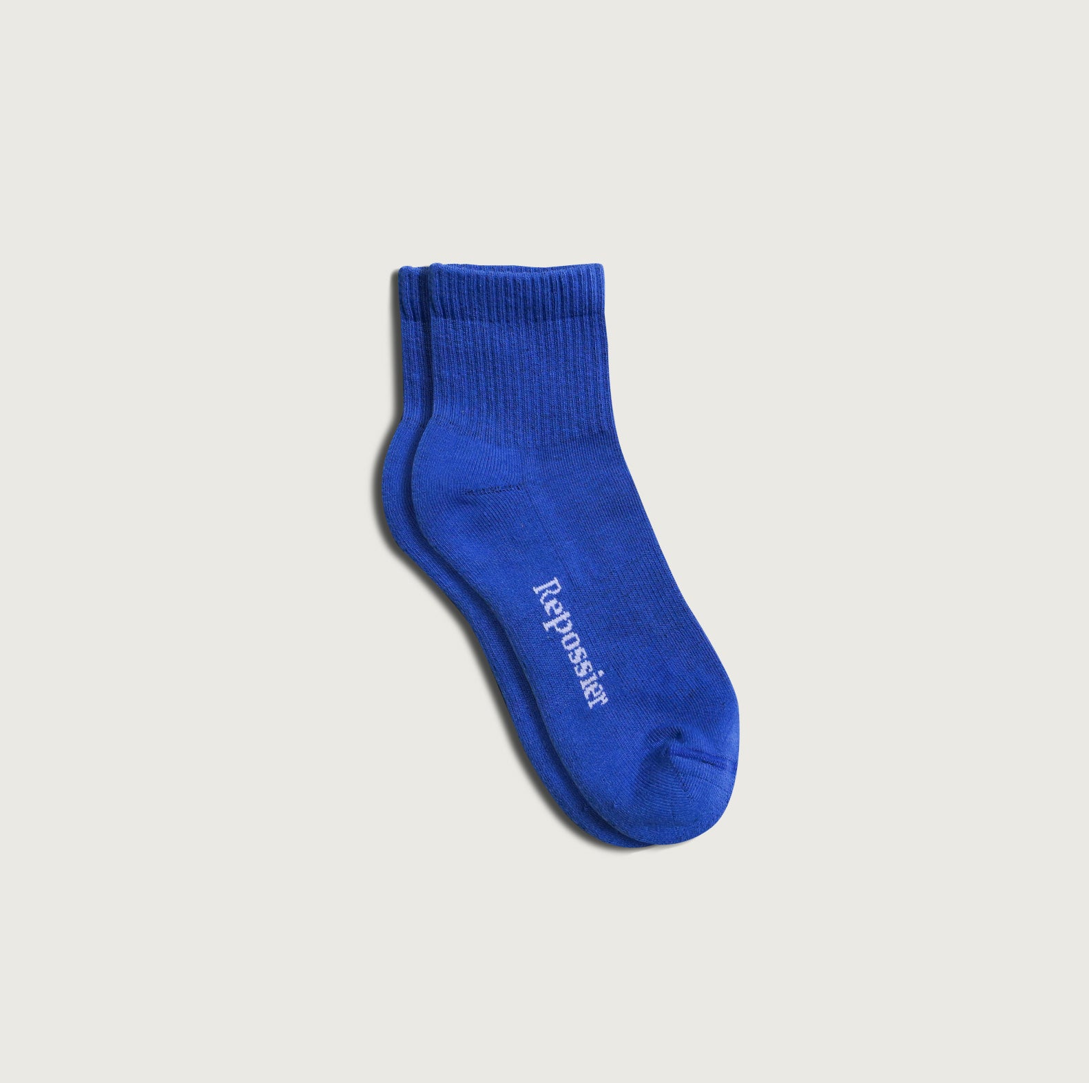 Blue Half Crew Socks