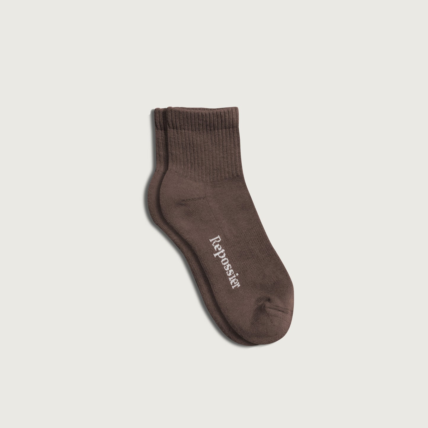 Brown Half Crew Socks