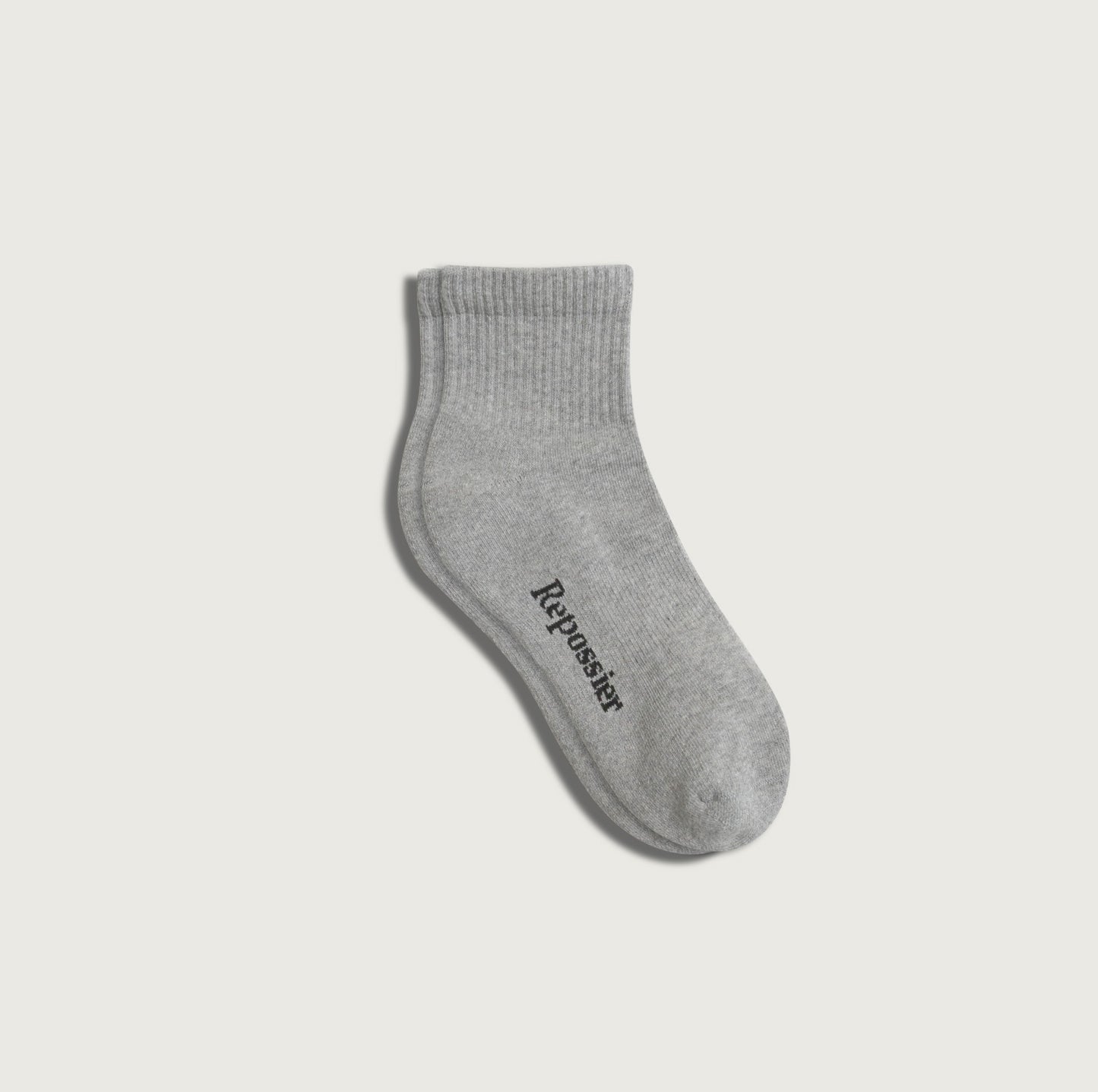 Gray Half Crew Socks