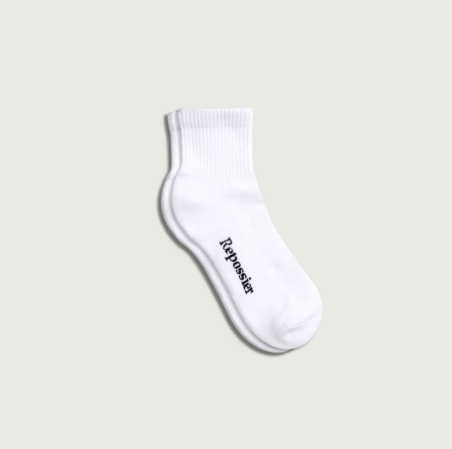 White Half Crew Socks